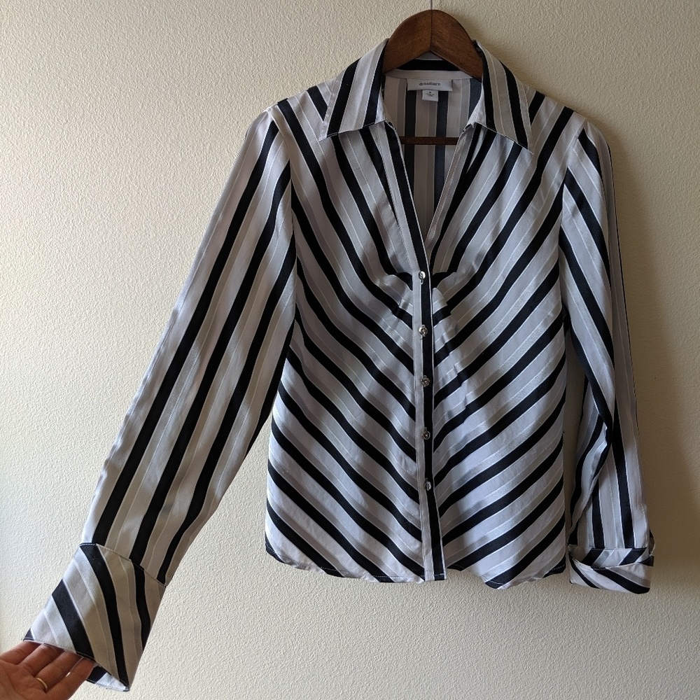 DressBarn Striped Blouse/Dress Shirt